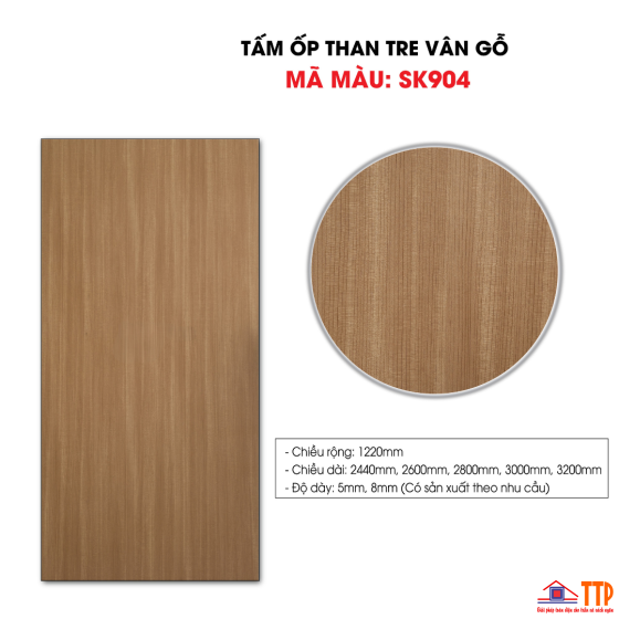 TẤM ỐP THAN TRE VÂN GỖ SK904