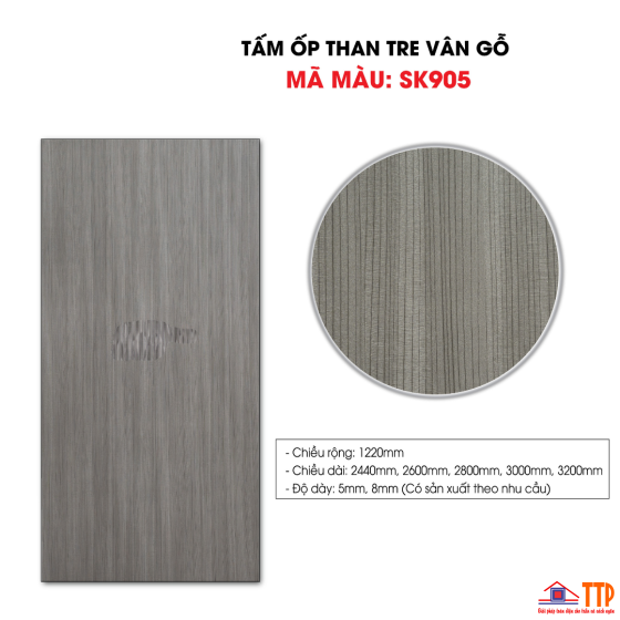 TẤM ỐP THAN TRE VÂN GỖ SK905