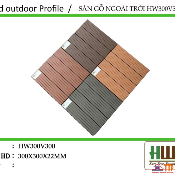 Vỉ sàn gỗ HW300V300 - Wood