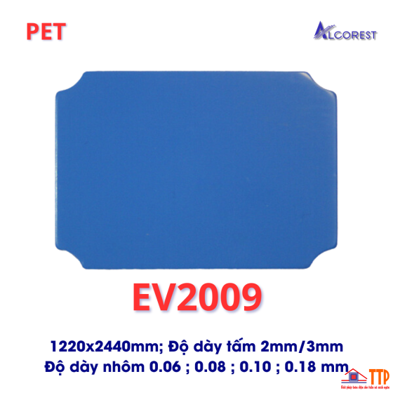 Alu Alcorest trong nhà PET EV2009 màu xanh biển