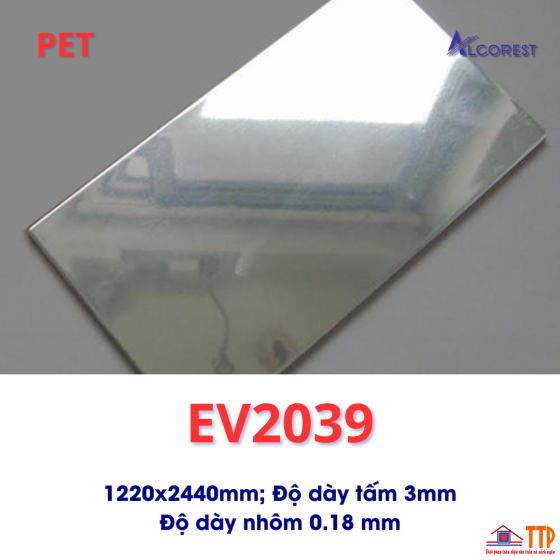 Alu Alcorest trong nhà PET EV2039 màu gương trắng