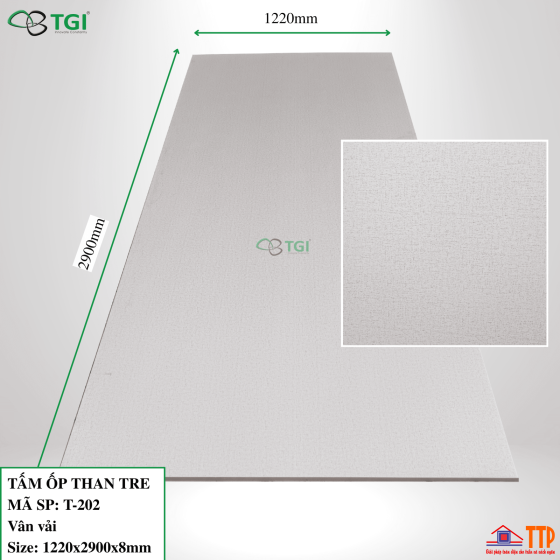 Tấm Ốp Than Tre 8mm Mã T-202