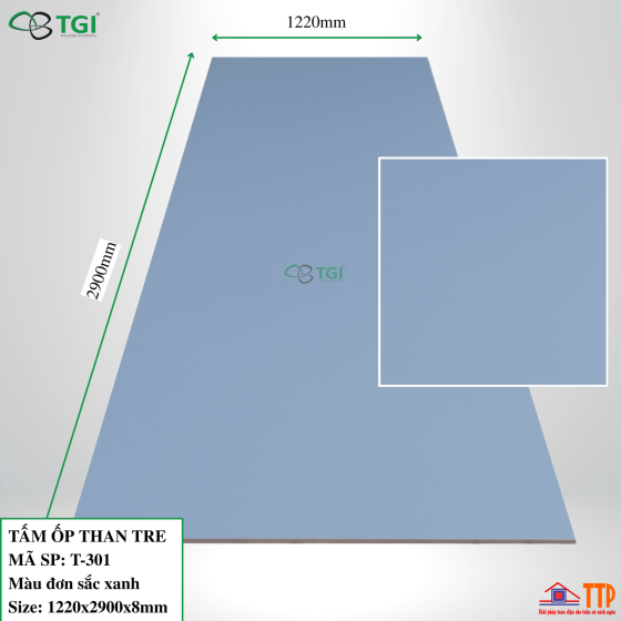 Tấm Ốp Than Tre 8mm Mã T-301
