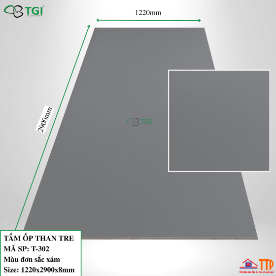 Tấm Ốp Than Tre 8mm Mã T-302