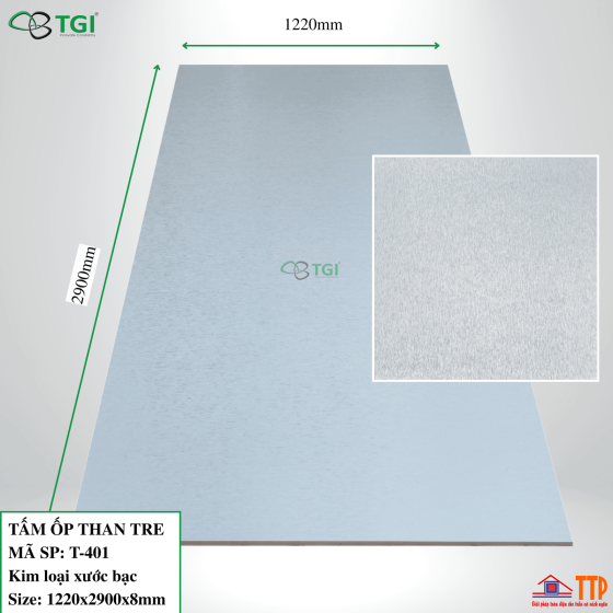 Tấm Ốp Than Tre 8mm Mã T-401
