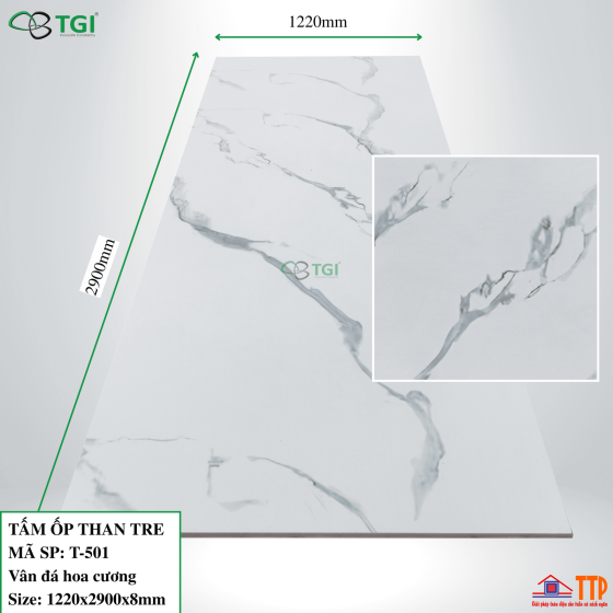  Tấm Ốp Than Tre 8mm Mã T-501