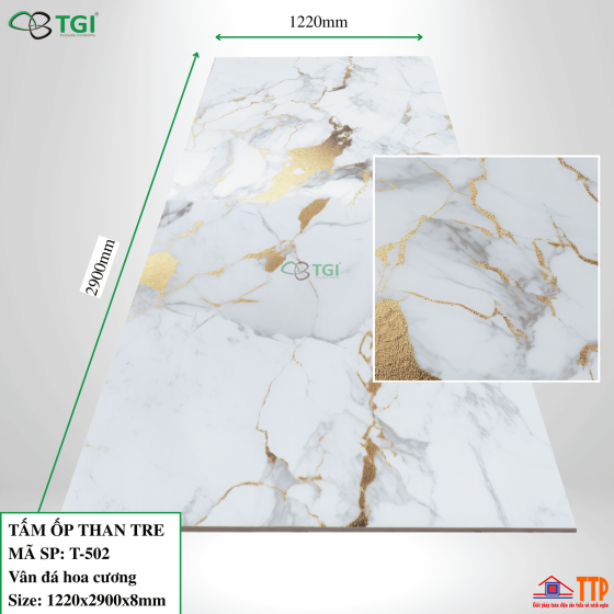 Tấm Ốp Than Tre 8mm Mã T-502