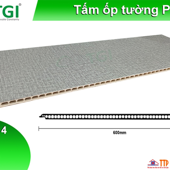 TẤM ỐP PVC DẠNG PHẲNG 600mm MÀU TGW - 8614