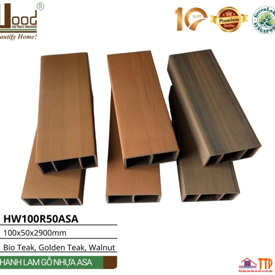 Thanh lam gỗ nhựa HW100R50ASA