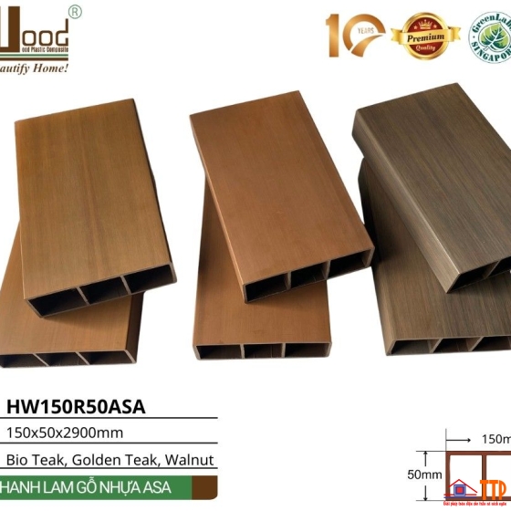 Thanh lam gỗ nhựa HW150R50ASA