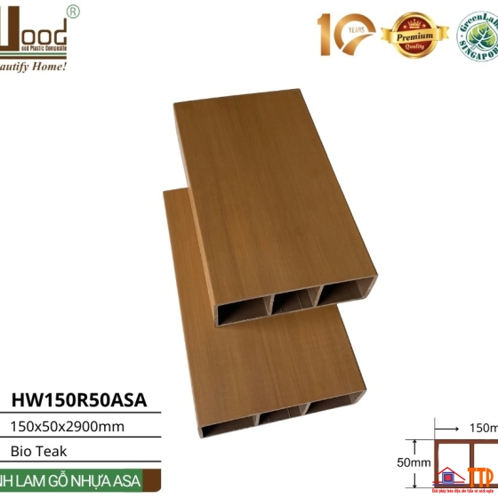 Thanh lam gỗ nhựa HW150R50ASA