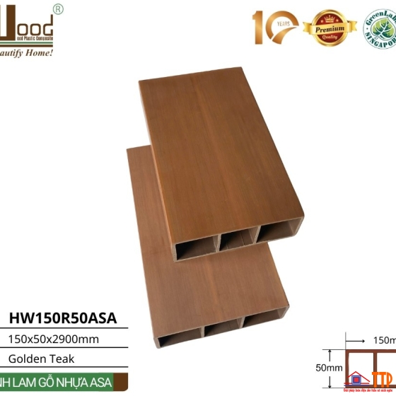 Thanh lam gỗ nhựa HW150R50ASA