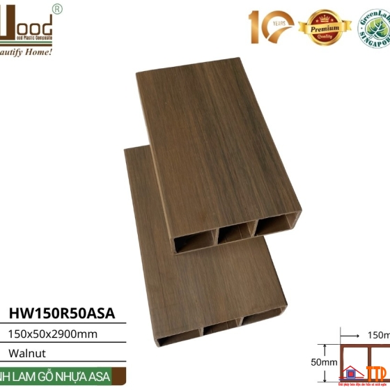Thanh lam gỗ nhựa HW150R50ASA