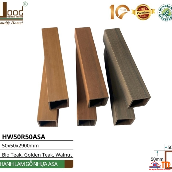 Thanh lam gỗ nhựa HW50R50ASA