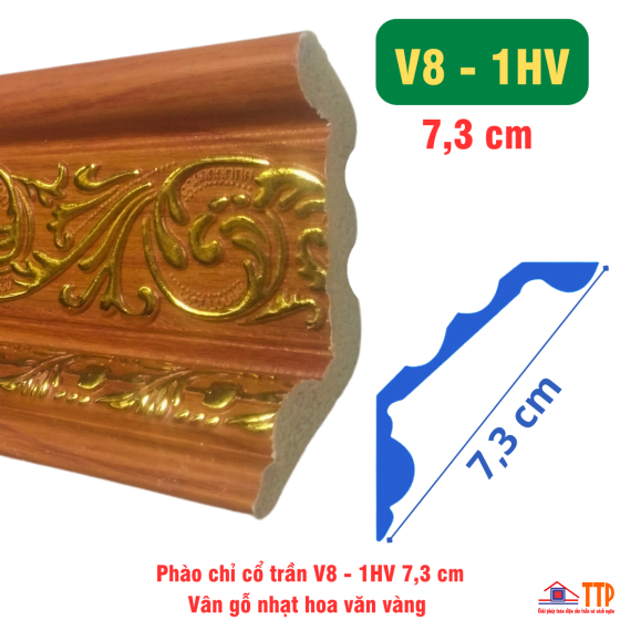 Phào Cổ Trần Vát V8 - 7,3cm  1HV 