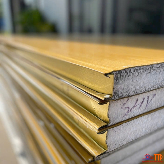 Panel trong nhà màu vân gỗ 50mm